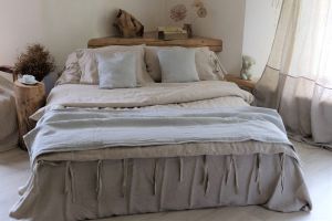 Pościel lniana na troczki